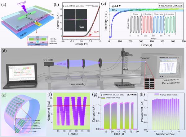 High-performance, low-power, and flexible ultraviolet photodetector based on crossed ZnO microwires p-n homojunction