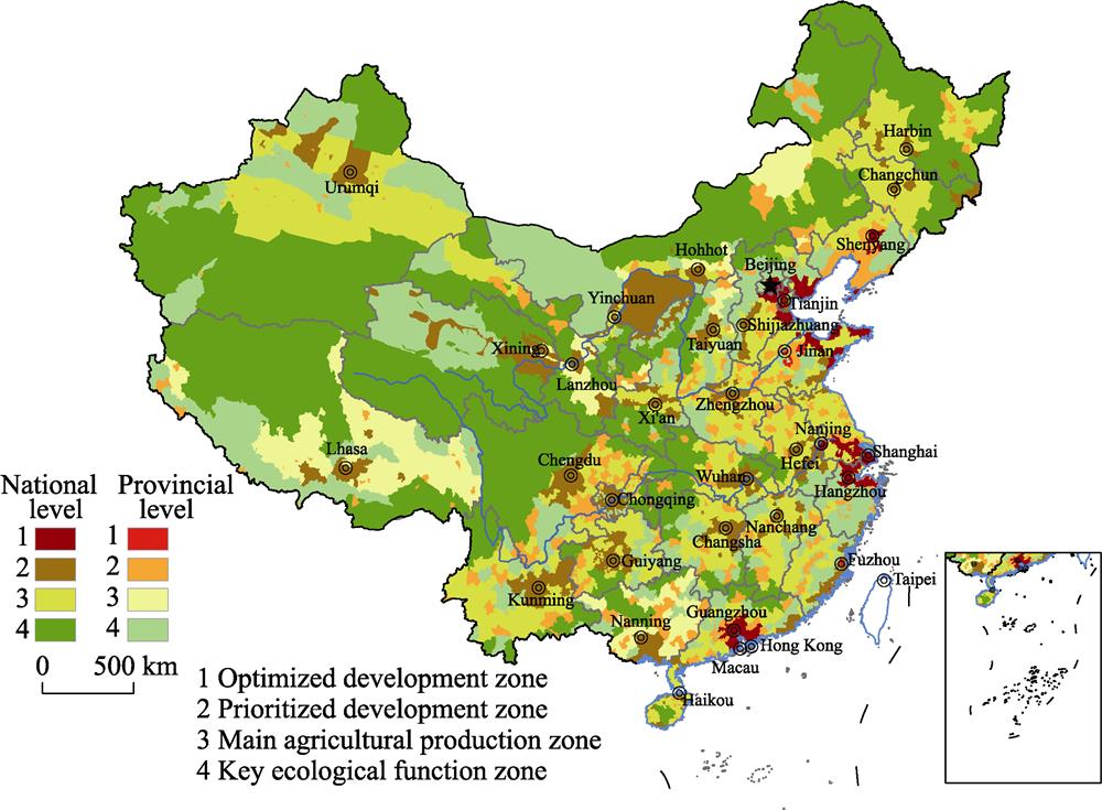 The draft of China’s major function zoning (Fan, 2015)