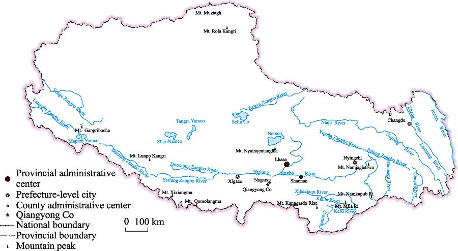 Location of Qiangyong Co Lake