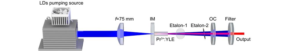 Schematic of the diode-pumped wavelength-switchable CW visible Pr3+: YLF laser around 670 nm