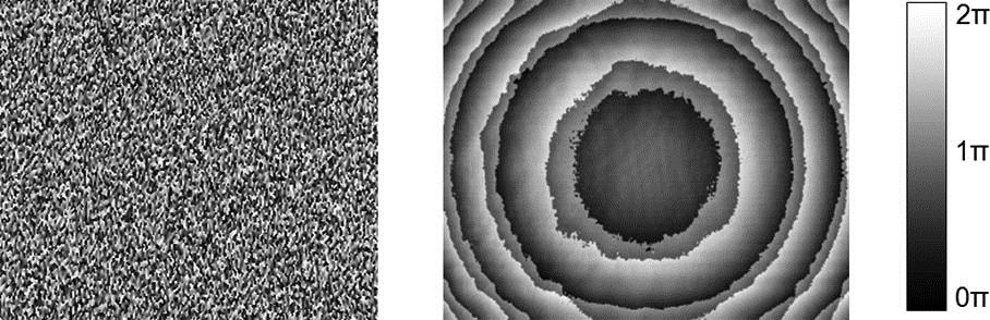 Magnified parts of CGHs computed with GS algorithm (left) and RPF method (right).