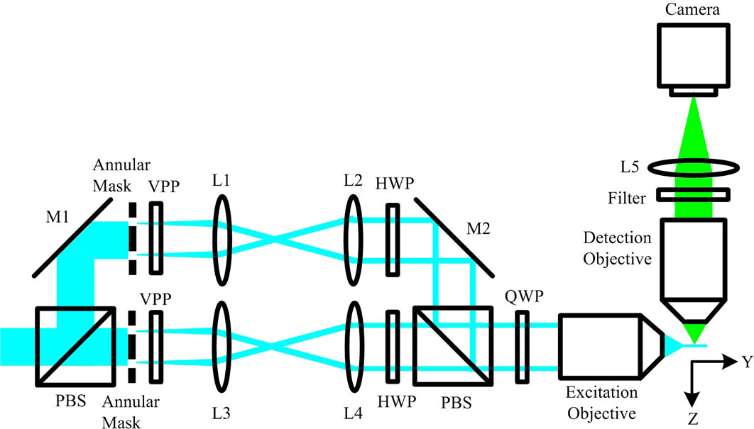 Schematic diagram of the optical system of a subtractive Bessel LSFM.