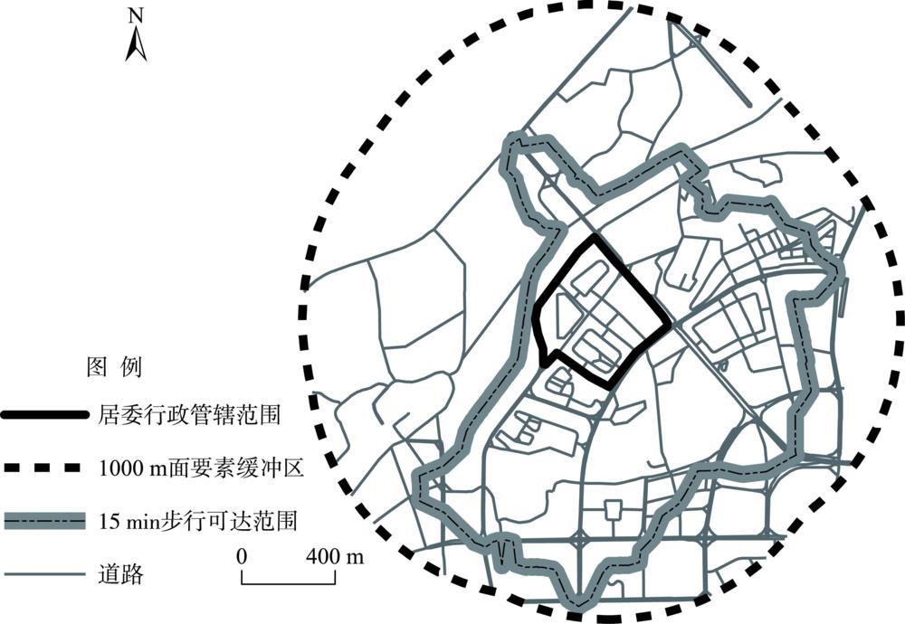 3类地理单元范围示意图(平乐社区) Fig.2