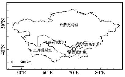 中亚五国地理位置Fig. 2