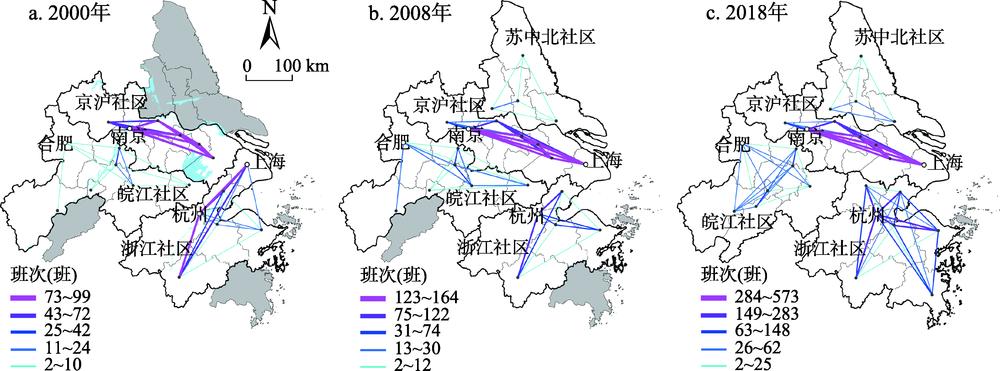 Railway spatial connection within each community in the Yangtze River Delta urban agglomeration