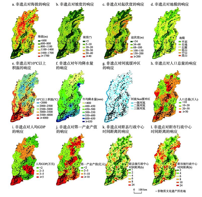 The response of intangible cultural heritage to geographical environment factors in Shanxi