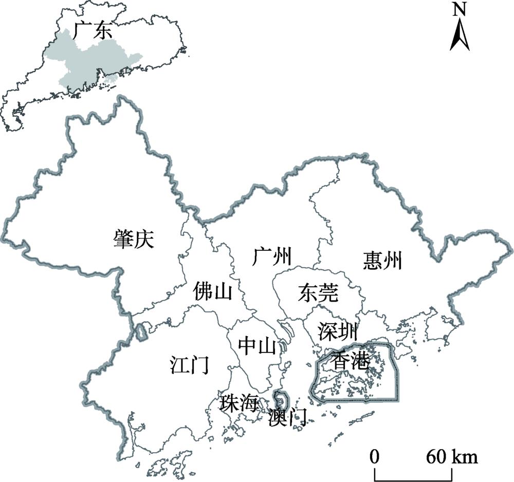 The scope of the Guangdong-Hong Kong-Macao Greater Bay Area