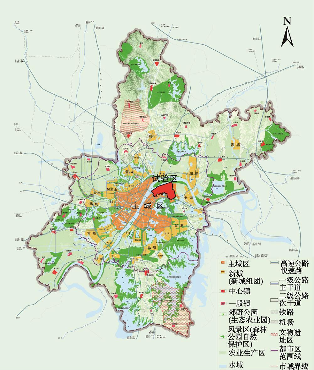 Location of the experimental area in Wuhan City