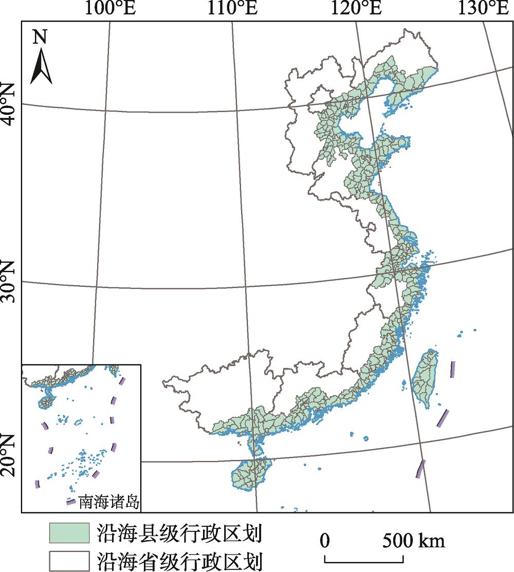 The concerned coastal area of China in this study