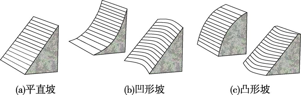 Schematic diagram of DEM local slope shapes