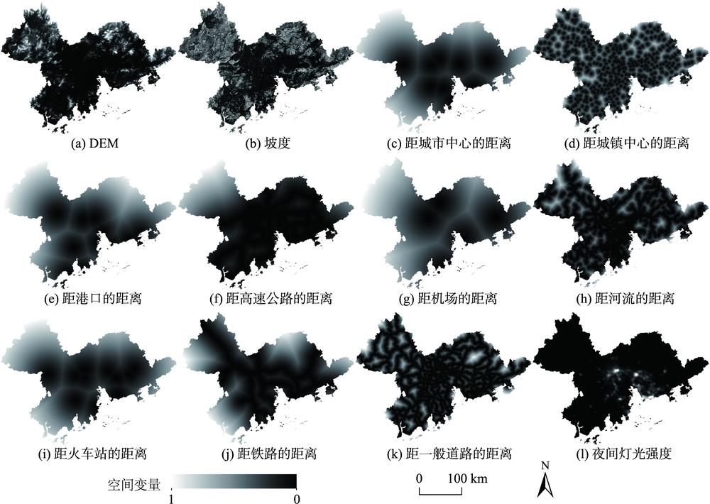 Spatial variables of urban expansion simulation in Pearl River Delta