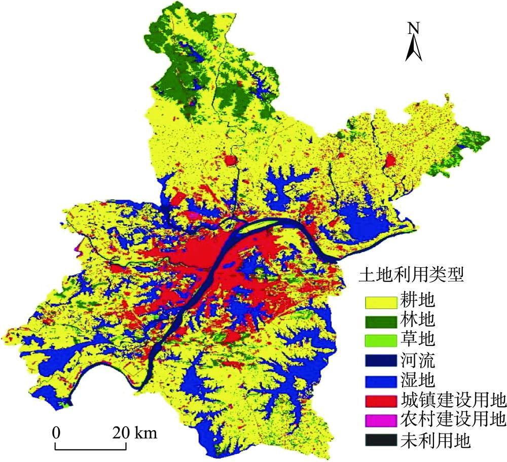 Land-use map of Wuhan in 2015