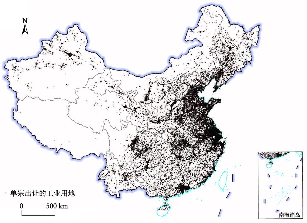 Spatial pattern of industrial land transfer from 2009 to 2017