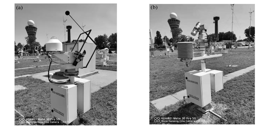 Visible/infrared full sky imager. (a) Visible light imager; (b) infrared full sky imager