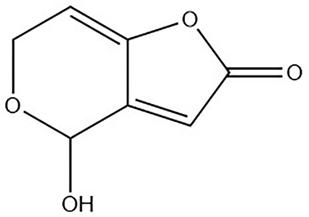 Chemical structure of patulin