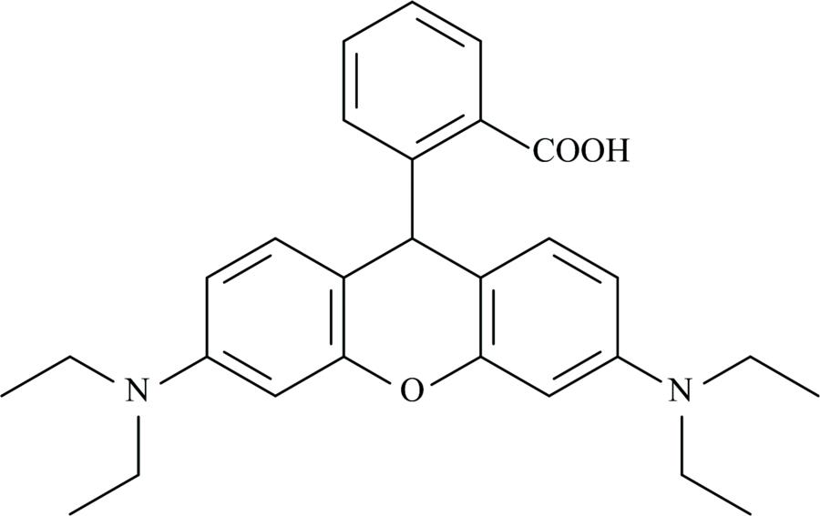 Structure of Rhodamine C (RHC)