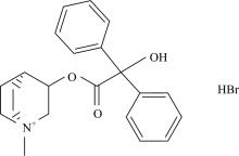 Chemical structure of clidinium bromide drug
