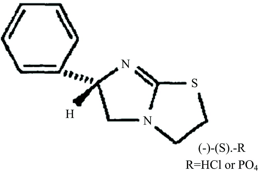 Chemical structural formula of levamisole
