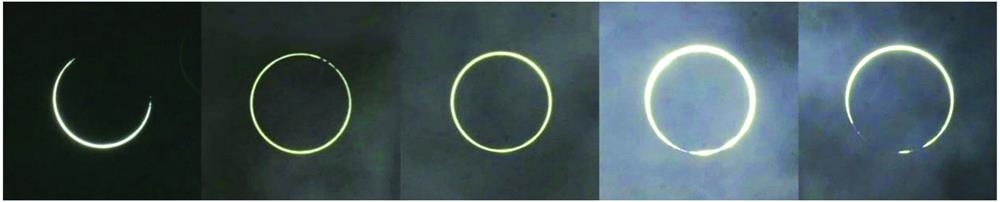 Real sky pictures of the golden edge annular eclipse on June 21, 2020, in Ngari, Tibet