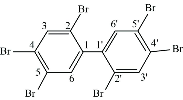 Molecular structure of PBB-153