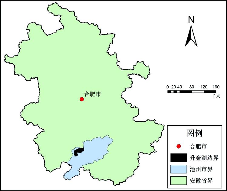 Location of Shengjin Lake nature reserve