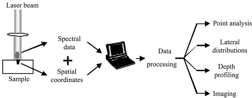 Scheme of the multidimensional composition information provided by LIPS by storing spectral information with spatial coordinates[40]