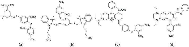 Chemical structures of DNP-based fluorescent probes for H2S