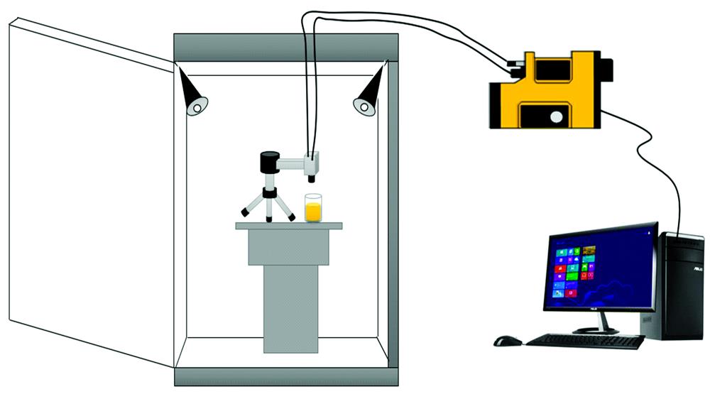 Image of acquisition system of the reflectance spectroscopy on edible oils