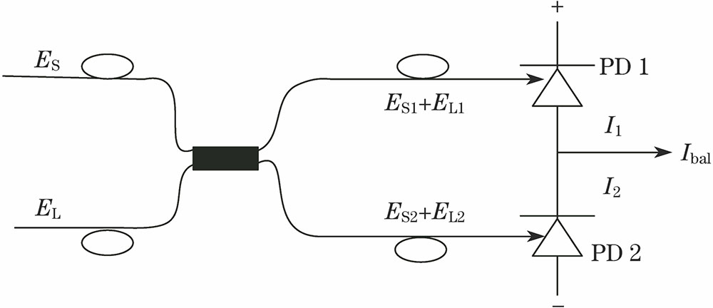 Schematic of balanced detection system