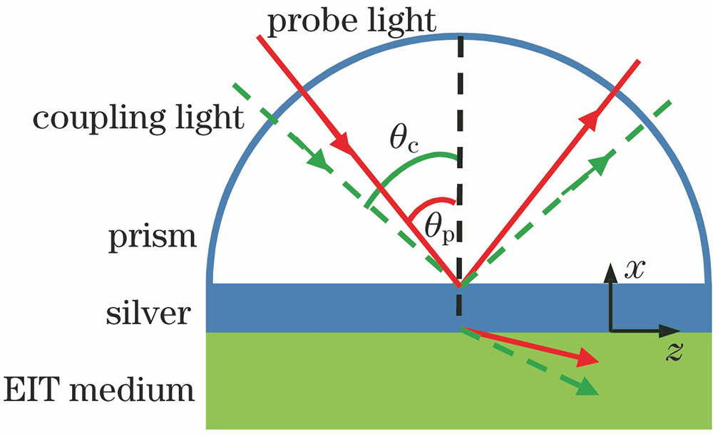 Schematic of surface plasmon resonance system