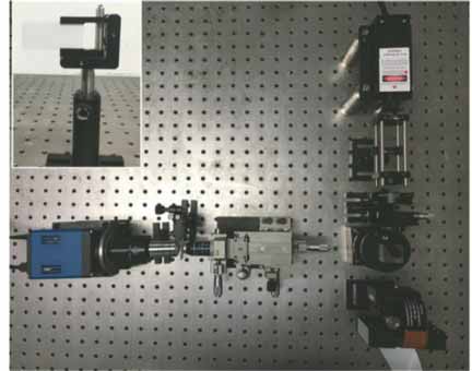 Photograph of experimental devices for measurement of transmission matrices