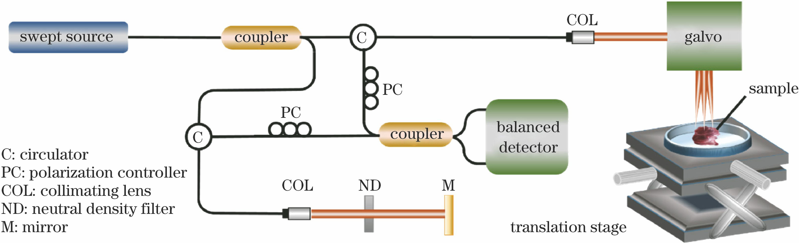 Schematic of SS-OCT system