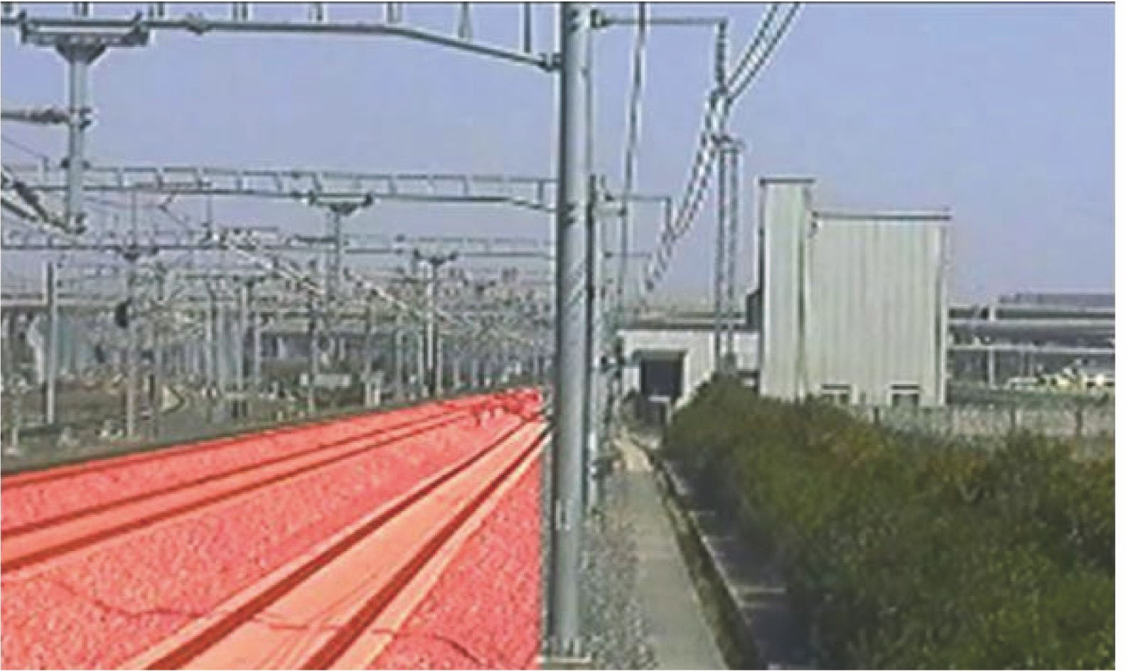 Railway scene and track area