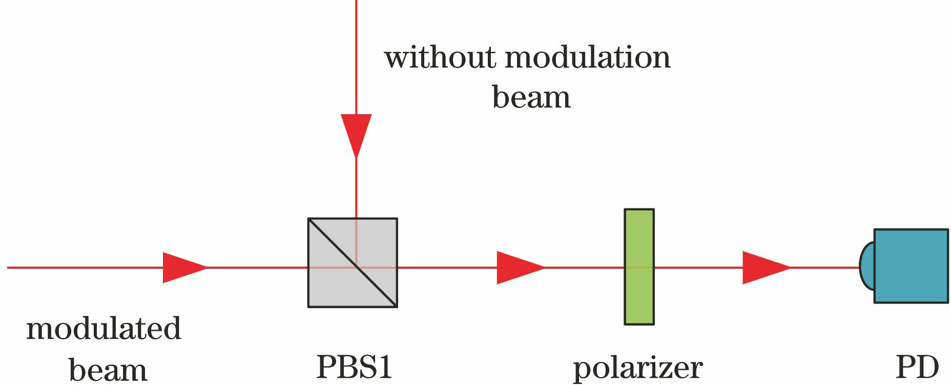 Principle of polarization phase detection by optical heterodyne beat frequency
