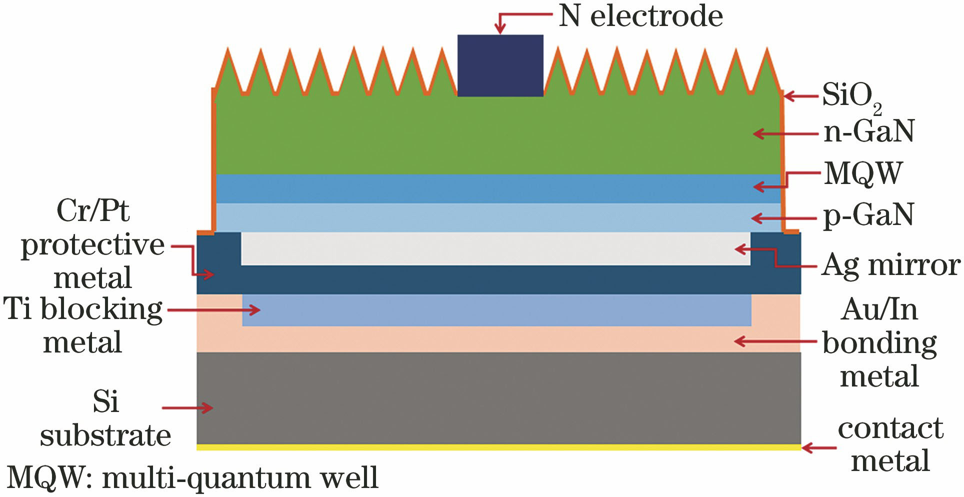 Schematic of chip structure