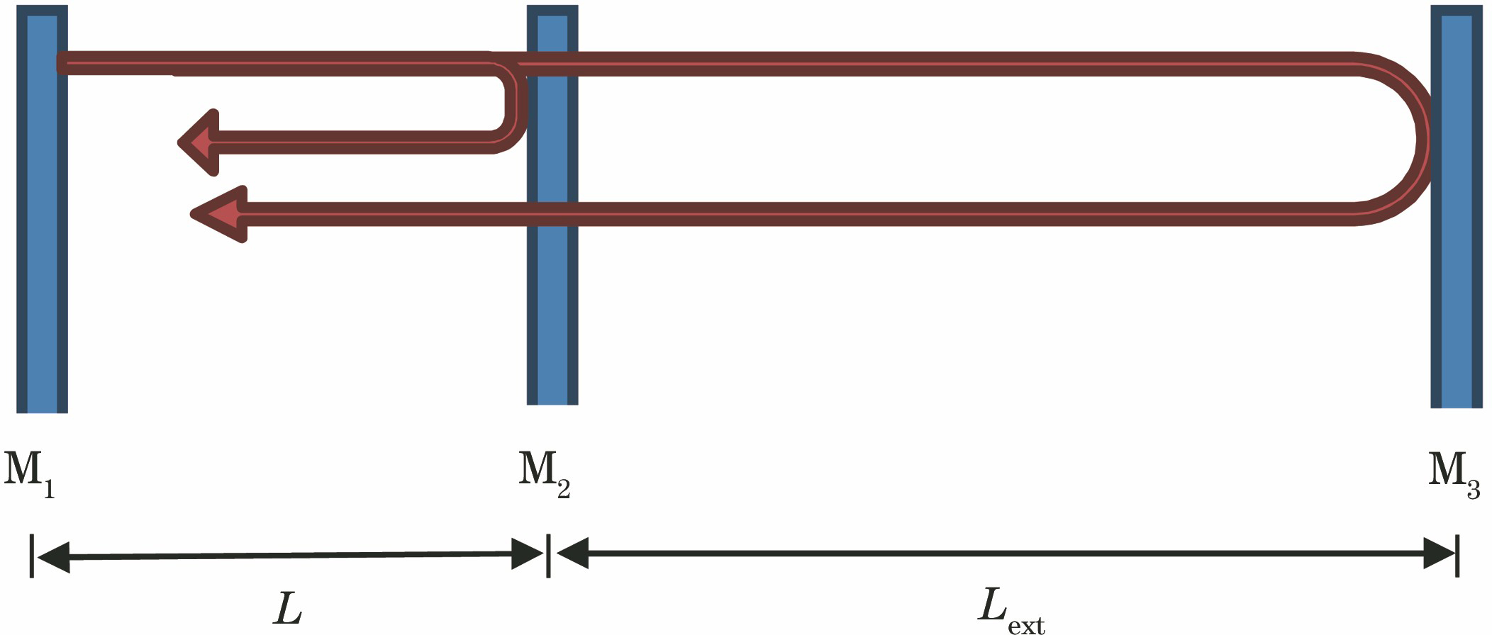 Schematic of self-mixing interference F-P cavity model
