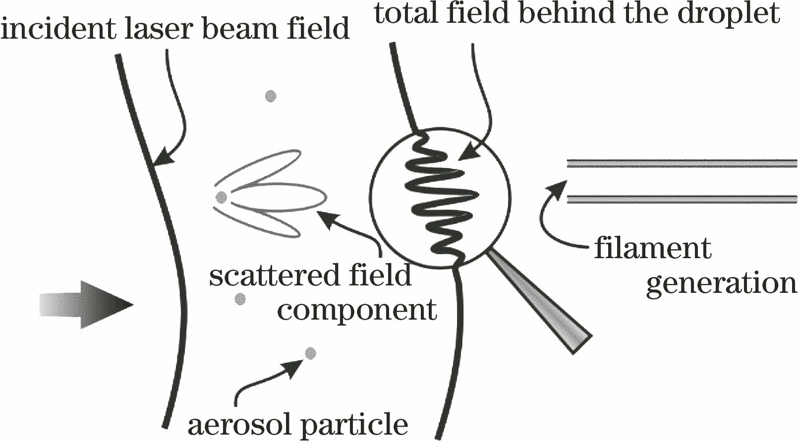 Illustration of aerosol particle scattering[24]