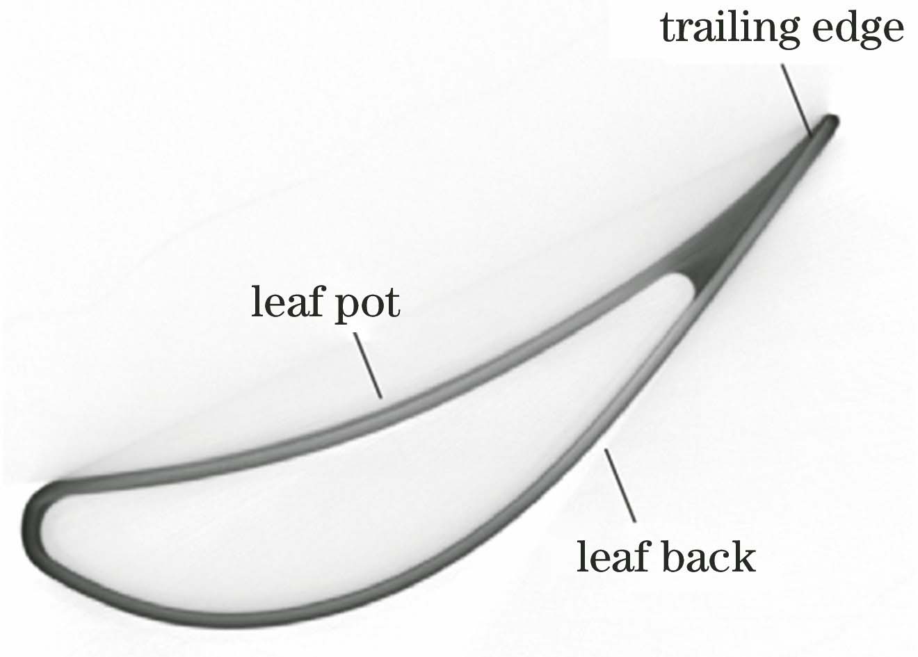 Diagram of blade structure