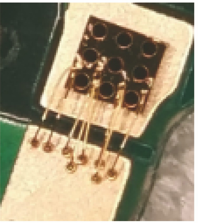 Photograph of VCSEL with bare chip