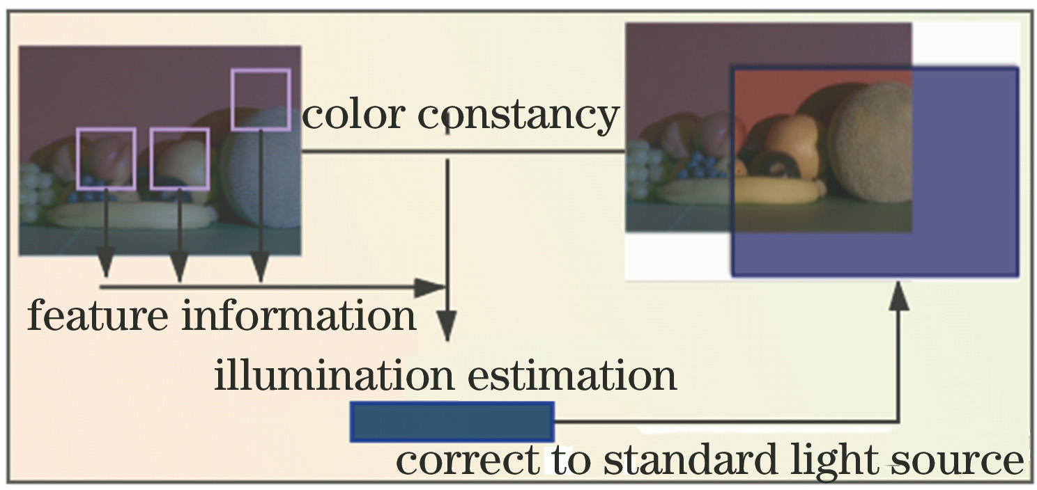 Flow chart of the color constancy algorithm
