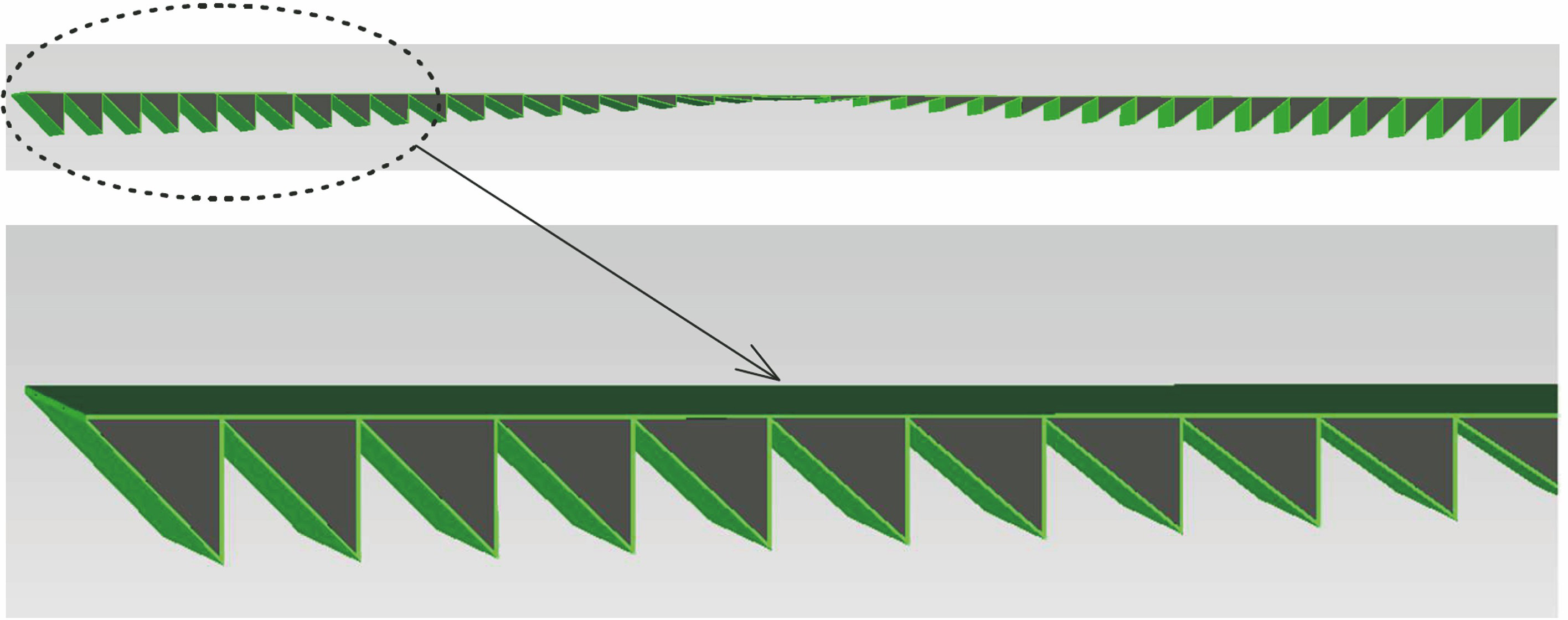 Diagram of light in water-injected rectangular prism