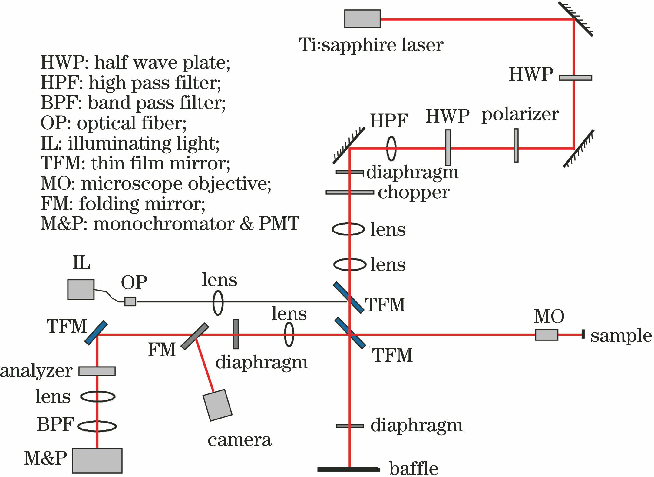 Device diagram of the microscopic SHG