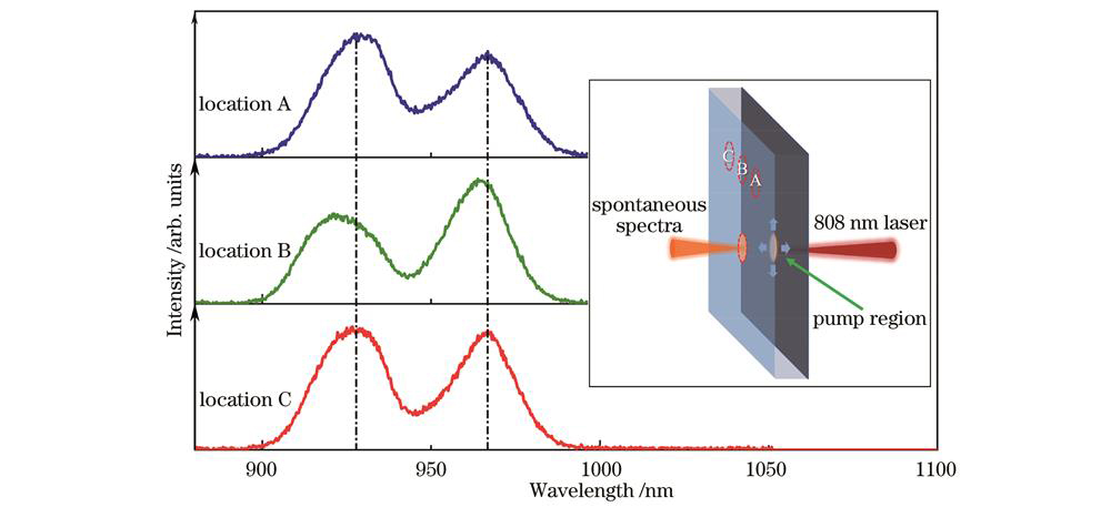 SE spectra with dual peaks emitted from WCC structure and experimental measurement system