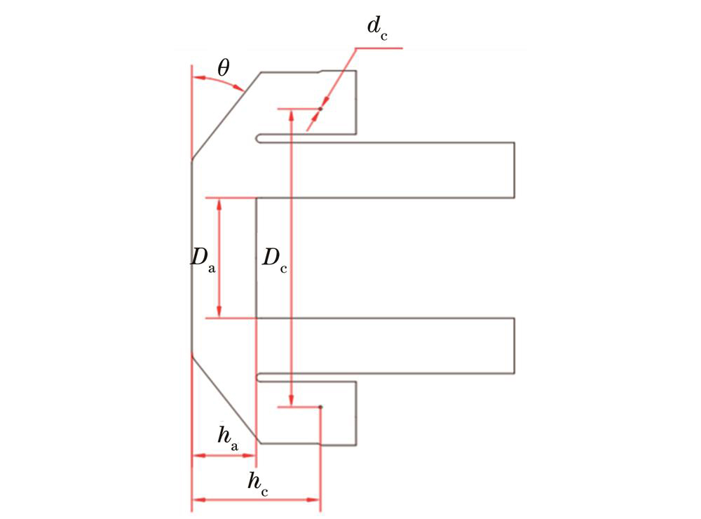 Dimension sketch of simplified geometric model