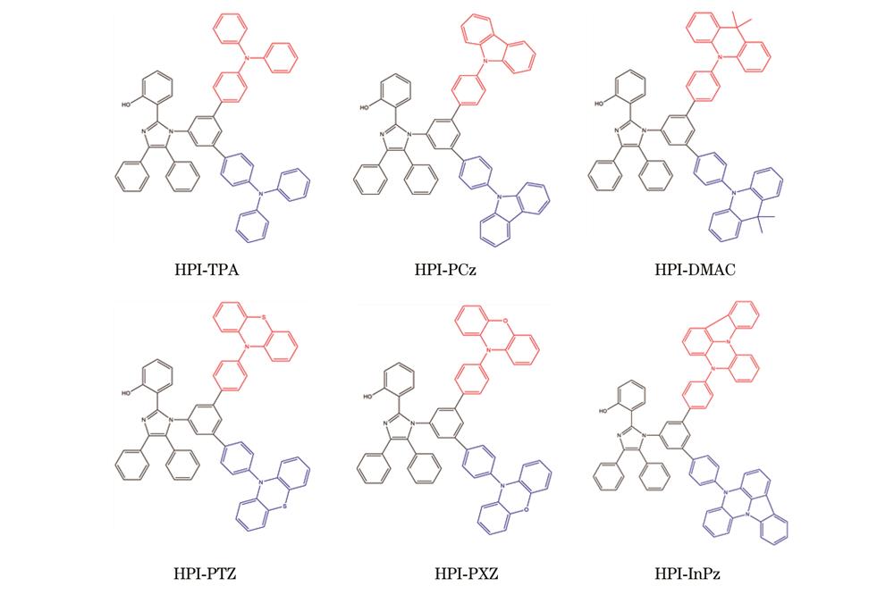 Schematic diagram of designed molecular structures
