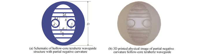 Image of hollow-core terahertz waveguide structure with partial negative curvature
