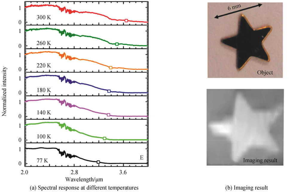 Spectral response and imaging result of Ge0.80Sn0.20 photoconductor［22］