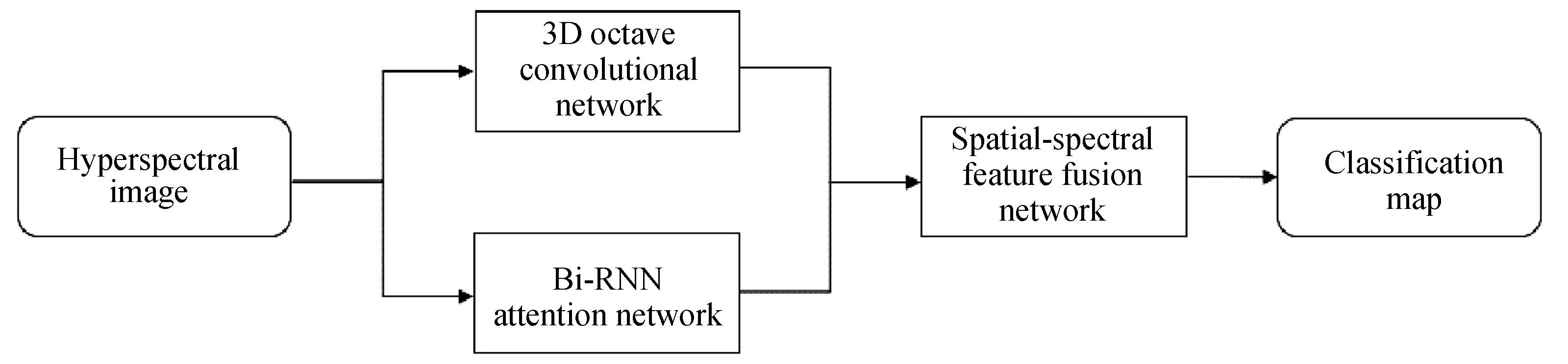 Flow of framework for 3D Octave convolution and Bi-RNN attention network