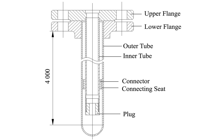 Diagram of double casing tube