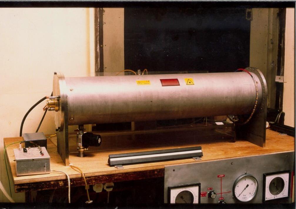The F2 laser constructed in the Clarendon Laboratory in 1992. (Picture courtesy of the University of Oxford.)